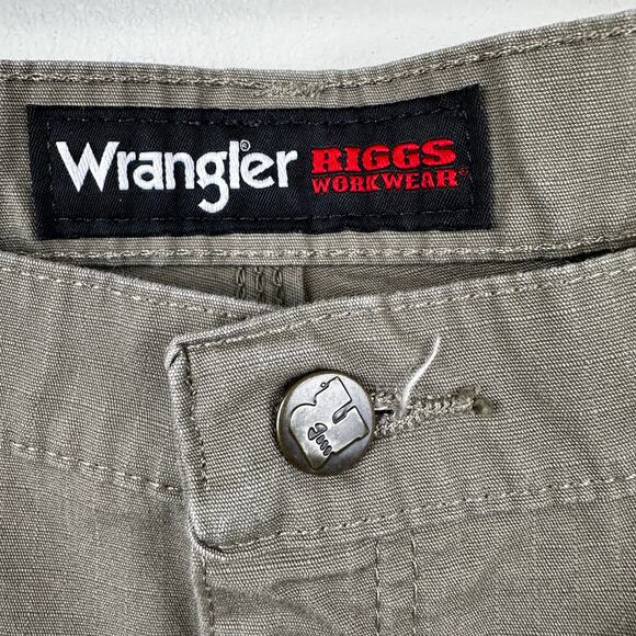 Wrangler Riggs Workwear Pants Ripstop Tan 40x34 Utility Cargo Carpenter Heavy - Picture 9 of 13
